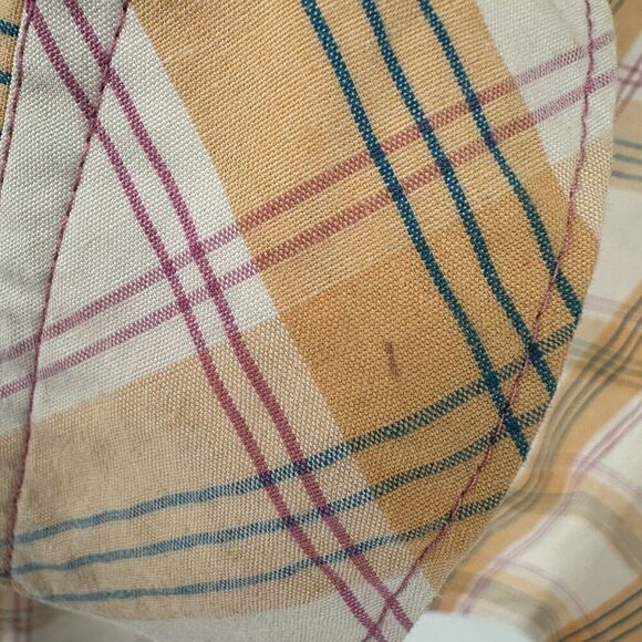 Bit Bridle Western Pearl Snap Shirt XXL Yellow Plaid Pink Embroidered Cowgirl - Picture 10 of 10